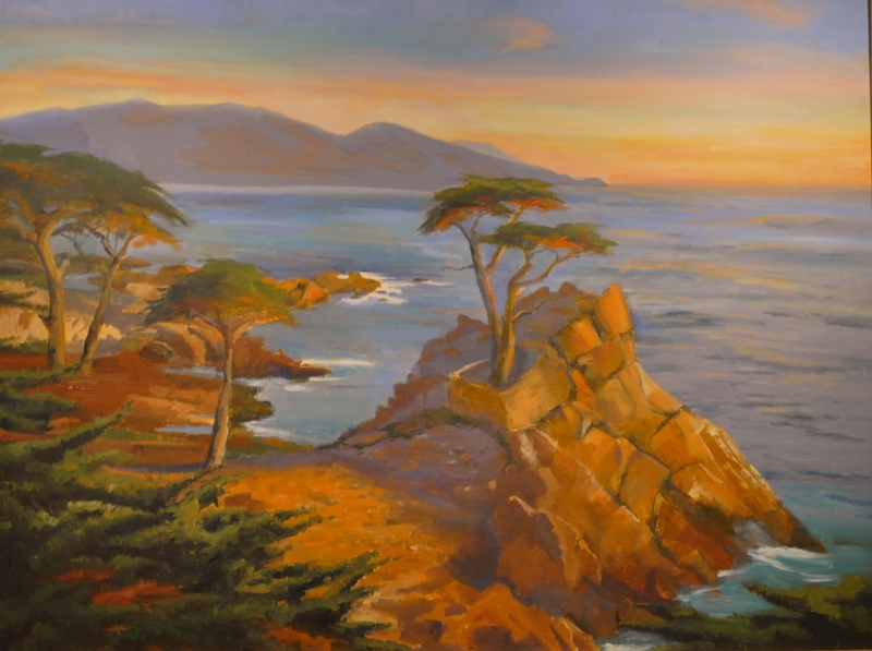 Lone Cypress by artist Ellen Wheelock Willis